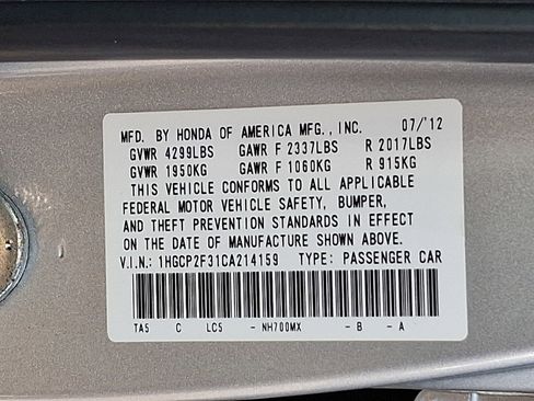 Used 2012 Honda Accord LX image 28