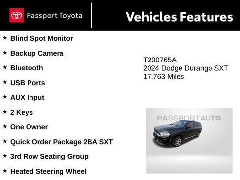 Used 2024 Dodge Durango SXT w/ 3rd Row Seating Group AWD/4WD image 9
