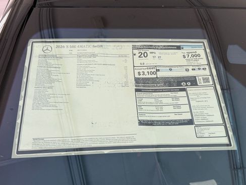 New 2026 Mercedes-Benz S 580 4MATIC Sedan image 31