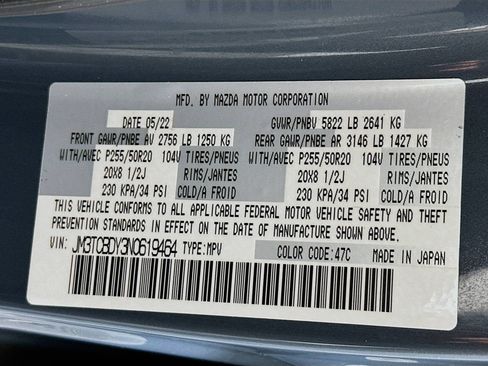 Used 2022 MAZDA CX-9 Carbon Edition image 40