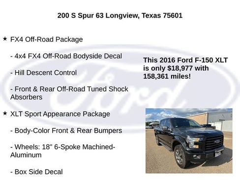 Used 2016 Ford F150 XLT w/ Equipment Group 302A Luxury AWD/4WD image 20