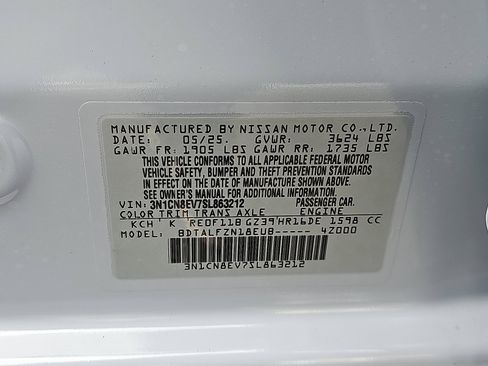 Certified 2025 Nissan Versa SV w/ Trunk Package image 25