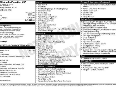 Used 2025 GMC Acadia Elevation image 6