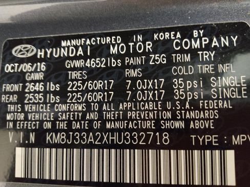 Used 2017 Hyundai Tucson Eco w/ Cargo Package FWD image 33