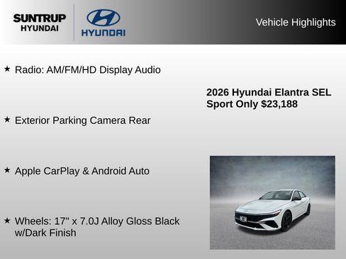 Used 2026 Hyundai Elantra Sport FWD image 7