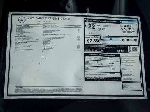 New 2026 Mercedes-Benz C 43 AMG C 43 AMG image 25