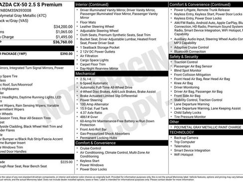 New 2025 MAZDA CX-50 AWD 2.5 S w/ Weather Package image 30