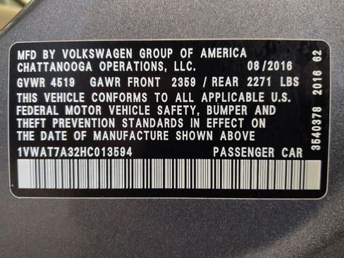 Used 2017 Volkswagen Passat 1.8T S FWD image 33