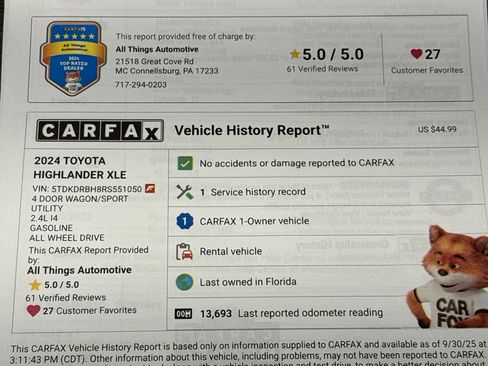 Used 2024 Toyota Highlander LE image 45