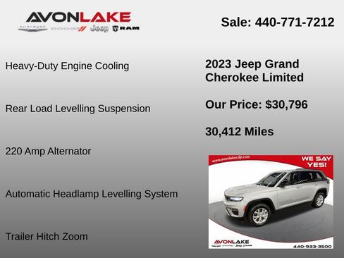Used 2023 Jeep Grand Cherokee Limited w/ Trailer Tow Prep Group (B) image 12
