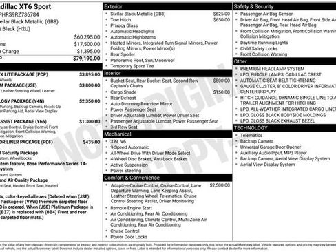 Used 2024 Cadillac XT6 Sport w/ LPO, Onyx Lite Package image 14