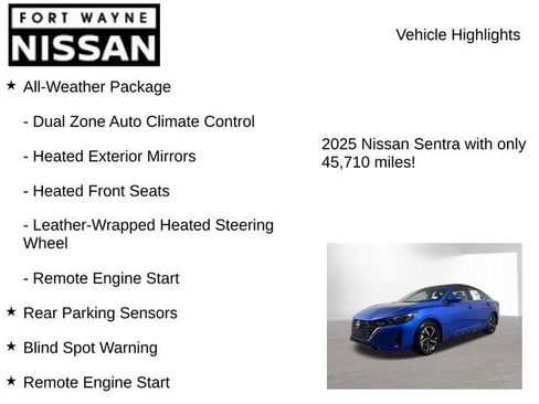 Used 2025 Nissan Sentra SV w/ All-Weather Package FWD image 8