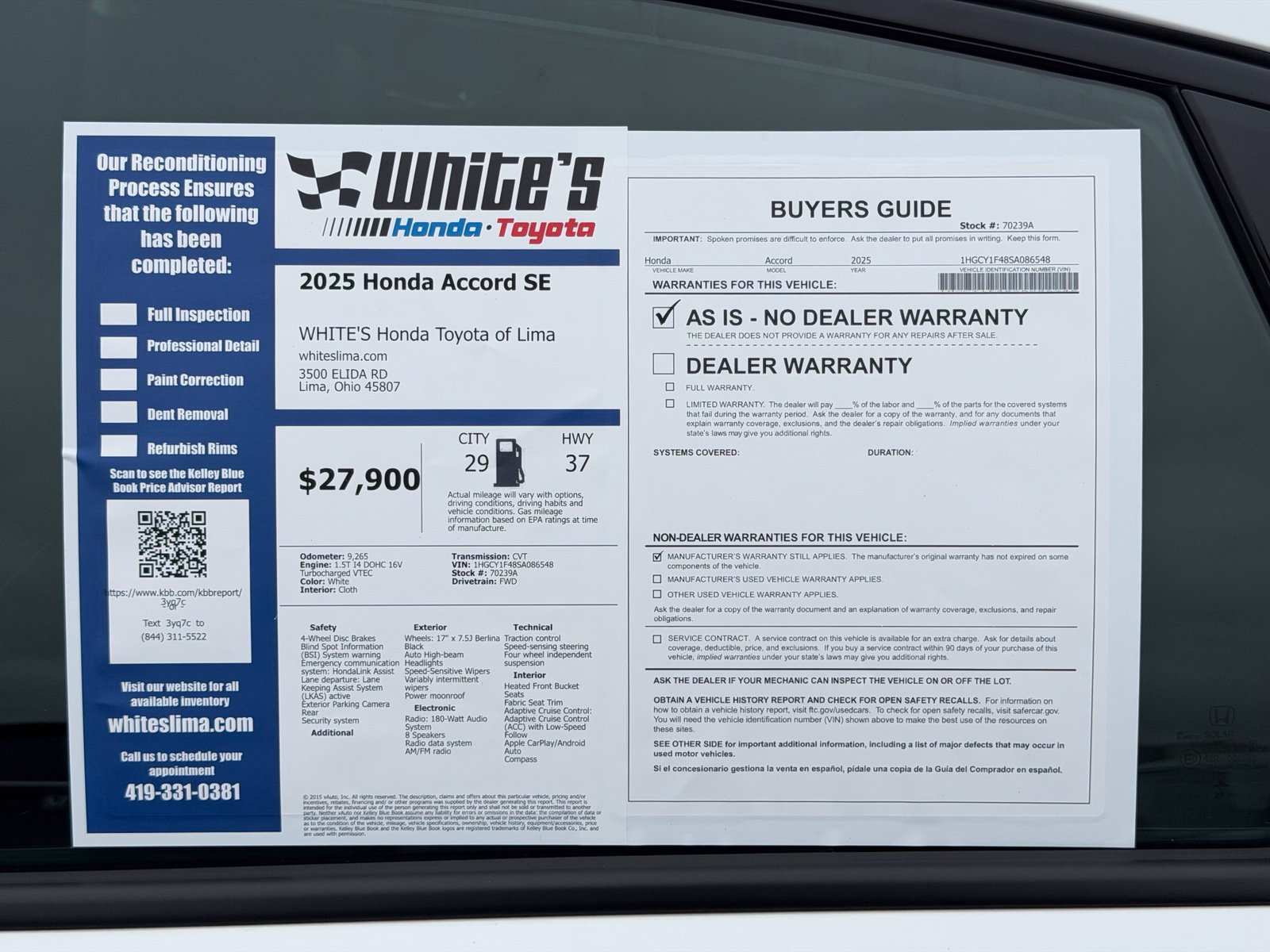 Used 2025 Honda Accord SE image 31