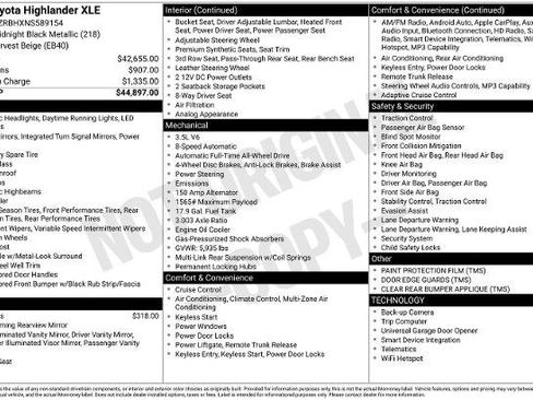 Used 2022 Toyota Highlander XLE AWD/4WD image 16