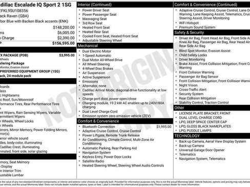 Certified 2025 Cadillac Escalade IQ Sport 2 w/ LPO, ONYX Package AWD/4WD image 32