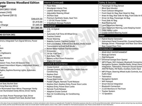 Used 2024 Toyota Sienna XLE Woodland Edition AWD/4WD image 5