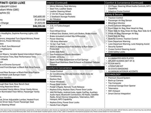 Used 2023 INFINITI QX50 Luxe image 13