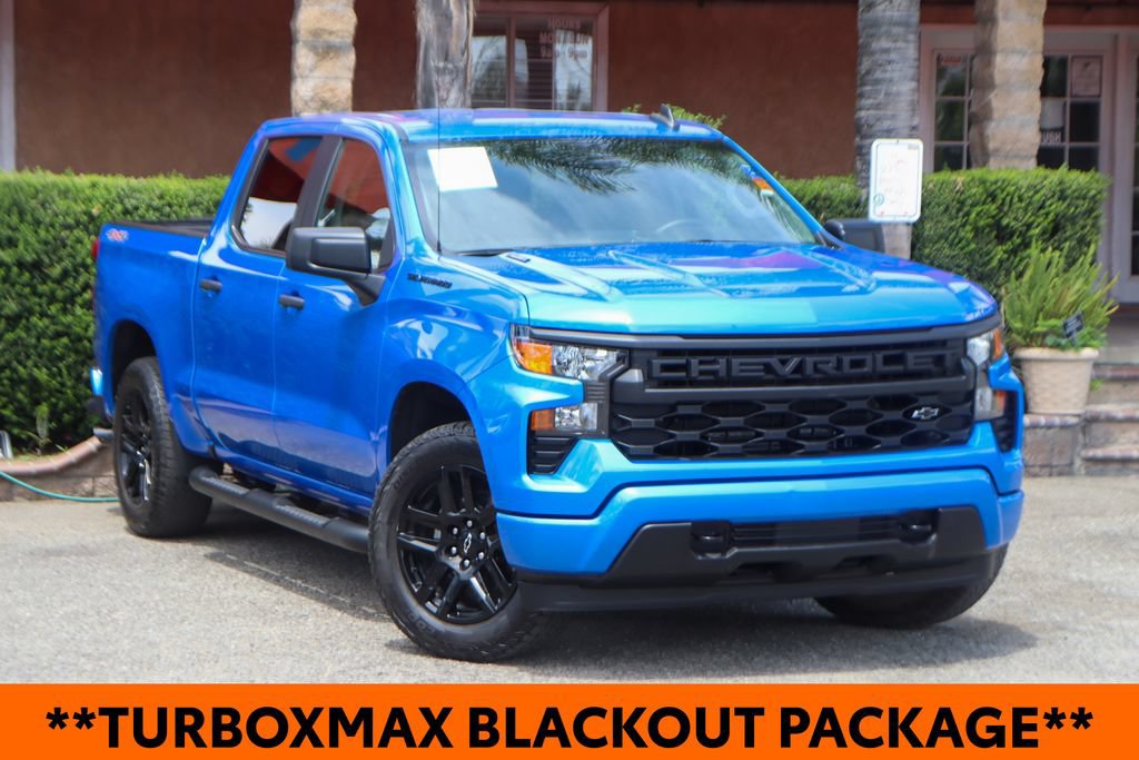 Used 2025 Chevrolet Silverado 1500 Custom w/ Turbomax Blackout Package AWD/4WD image 2