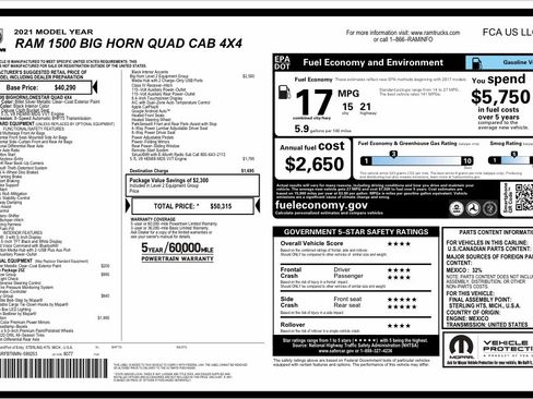 Used 2021 RAM 1500 Big Horn AWD/4WD image 17