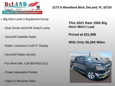 Used 2021 RAM 1500 Big Horn RWD image 4