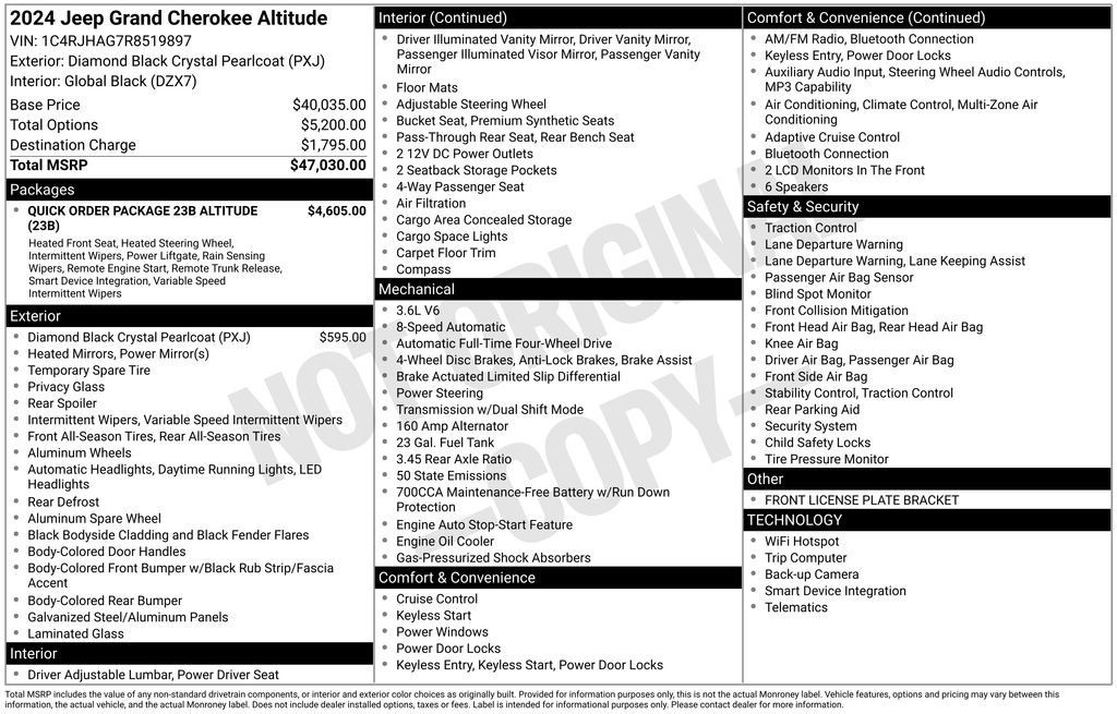 Used 2024 Jeep Grand Cherokee Altitude AWD/4WD image 58