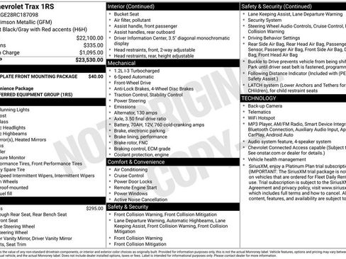 Used 2024 Chevrolet Trax RS FWD image 31