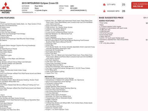 Used 2019 Mitsubishi Eclipse Cross ES image 4