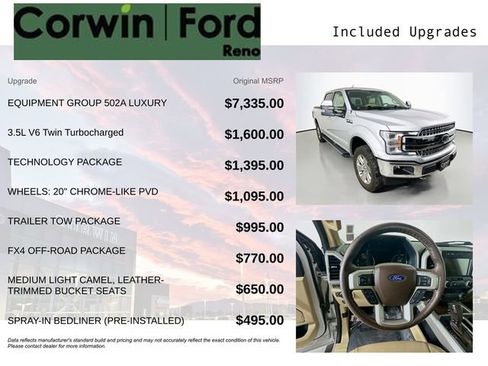 Used 2018 Ford F150 Lariat w/ Equipment Group 502A Luxury AWD/4WD image 3