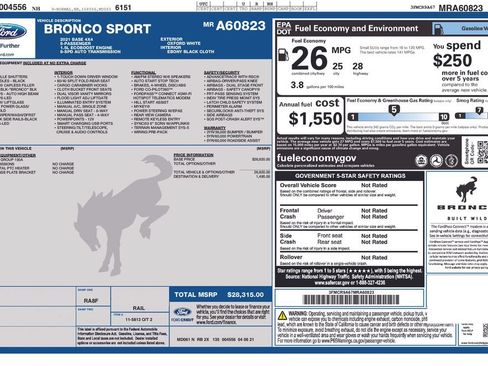 Used 2021 Ford Bronco Sport AWD/4WD image 3