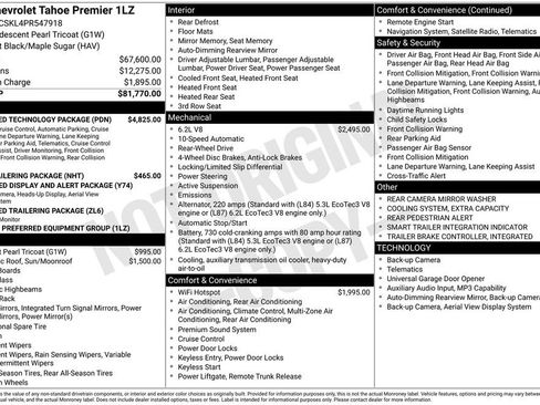 Used 2023 Chevrolet Tahoe Premier w/ Advanced Technology Package RWD image 36
