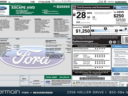 Certified 2022 Ford Escape SE w/ Cold Weather Package image 30