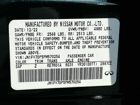 Used 2023 INFINITI Q50 Red Sport 400 w/ Black Opal Edition RWD image 33