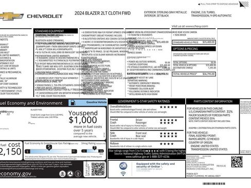 Used 2024 Chevrolet Blazer LT FWD image 10