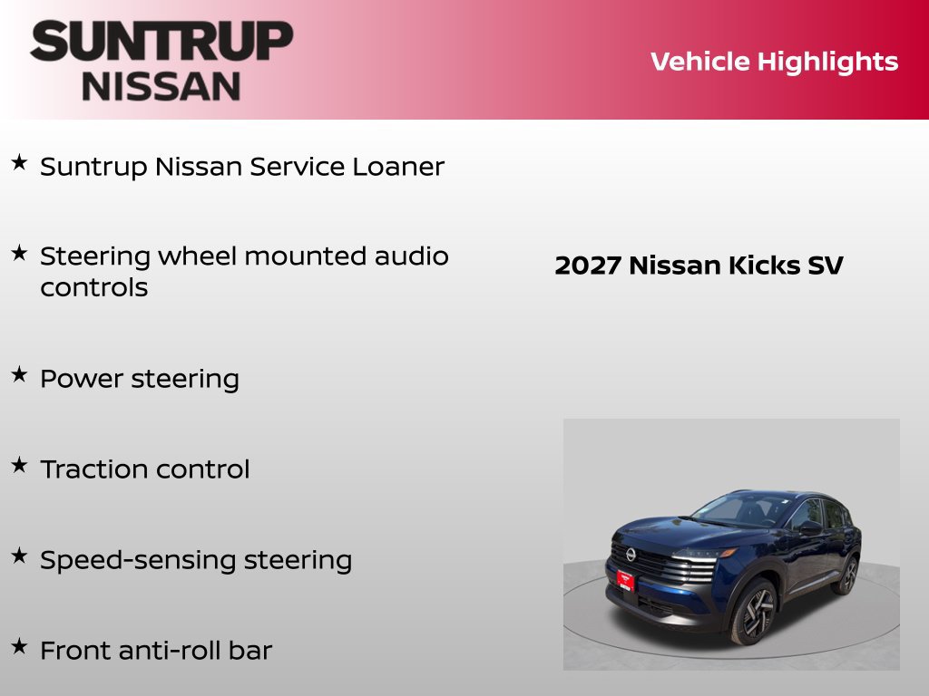 Certified 2027 Nissan Kicks SV w/ Cold Weather Package FWD image 8