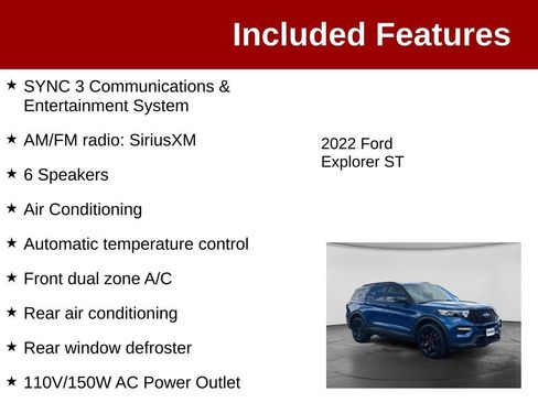 Used 2022 Ford Explorer ST w/ Equipment Group 401A AWD/4WD image 4