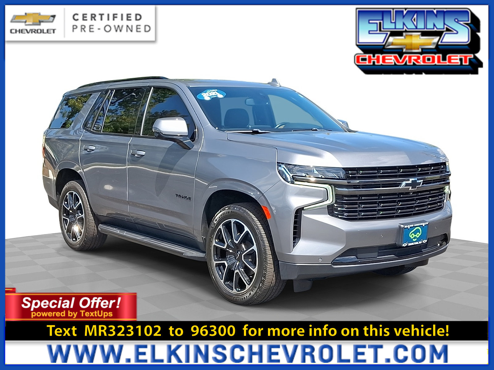 Certified 2021 Chevrolet Tahoe RST w/ Luxury Package AWD/4WD image 1