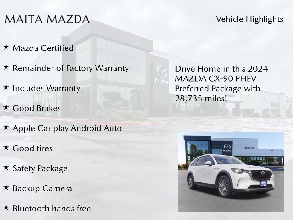 Used 2024 MAZDA CX-90 Plug-In Hybrid w/ Preferred AWD/4WD image 8