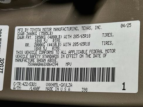 Used 2025 Toyota Sequoia TRD Pro w/ Tow Technology Package AWD/4WD image 21