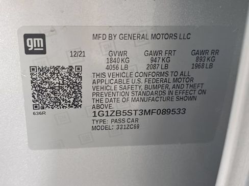 Certified 2021 Chevrolet Malibu LS FWD image 10