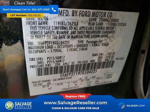 Used 2007 Ford Five Hundred SEL image 16