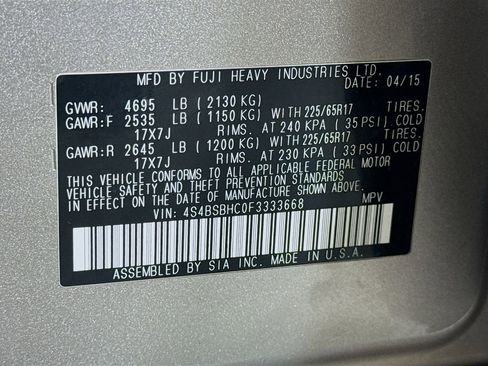 Used 2015 Subaru Outback 2.5i Premium image 41