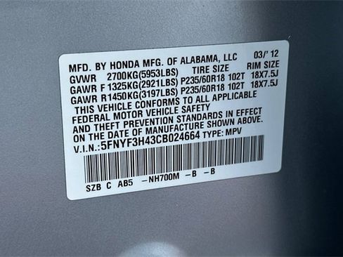 Used 2012 Honda Pilot EX image 29