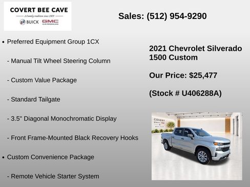 Used 2021 Chevrolet Silverado 1500 Custom RWD image 19