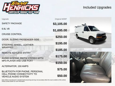 Used 2022 Chevrolet Express 2500 w/ Safety Package RWD image 8