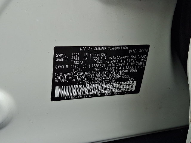 Used 2020 Subaru Outback Limited XT AWD/4WD image 29