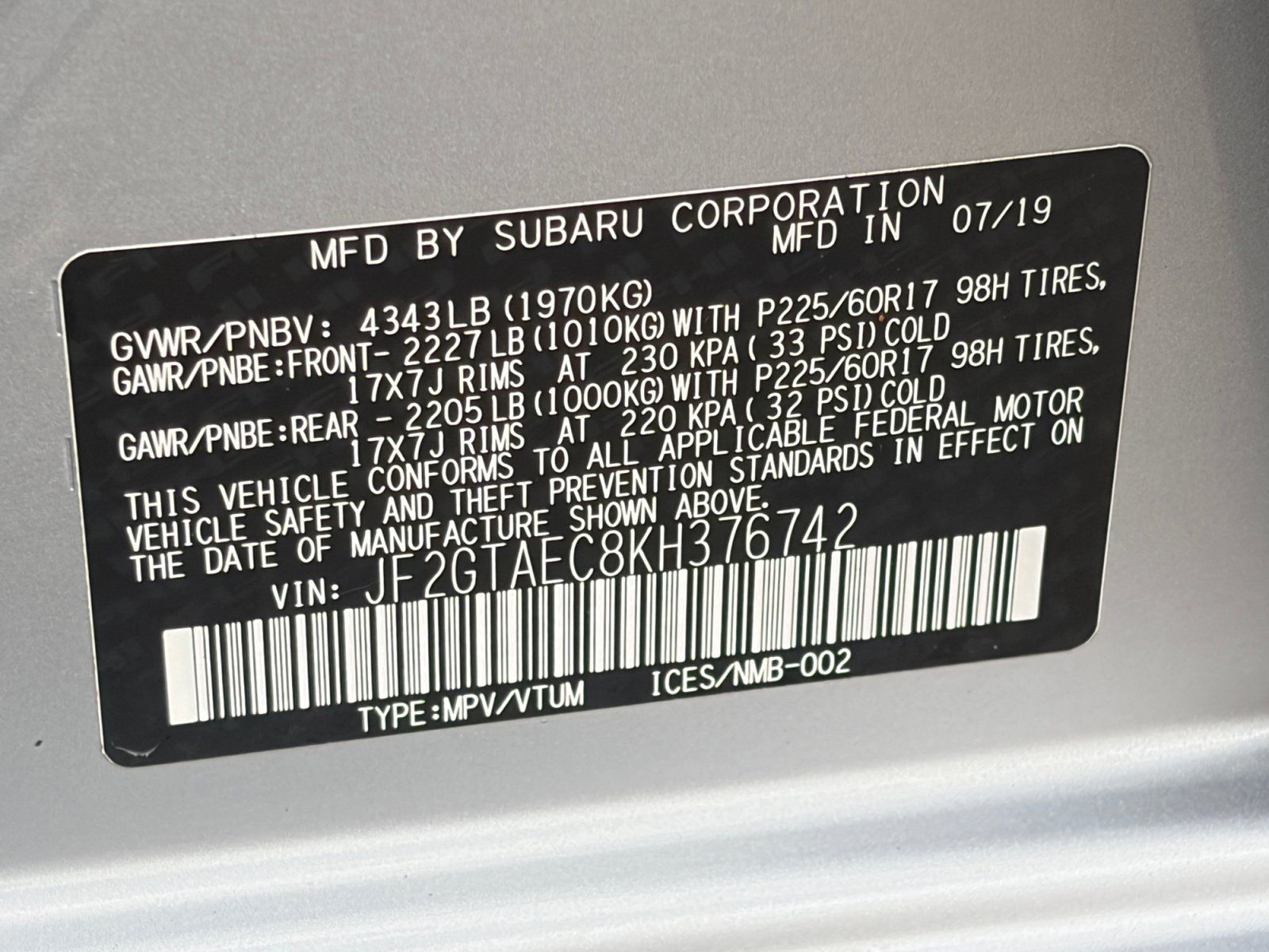 Used 2019 Subaru Crosstrek 2.0i Premium AWD/4WD image 36