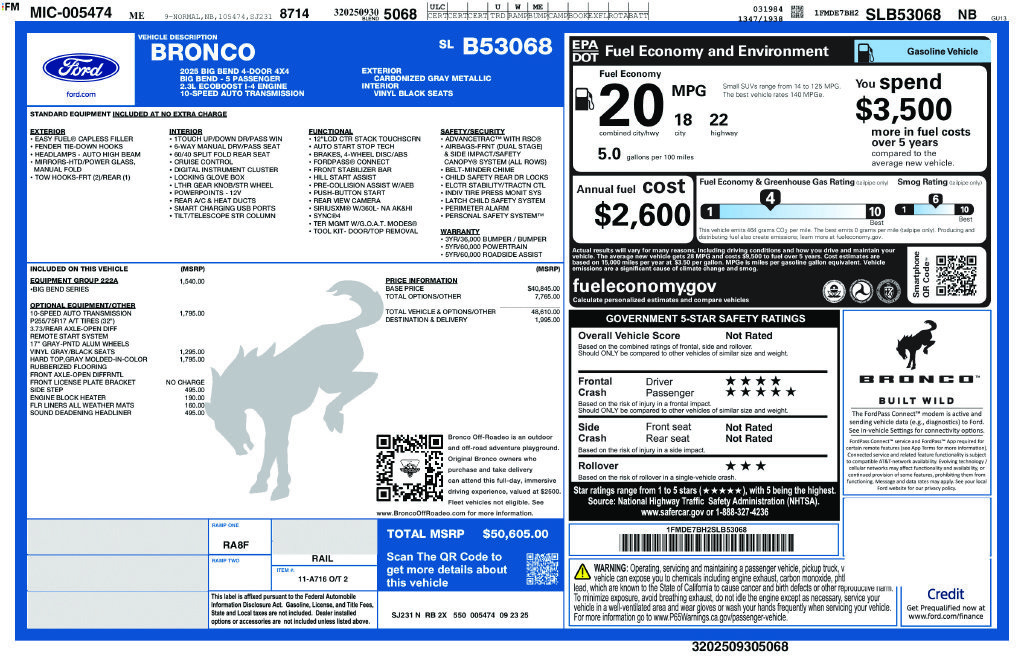 Used 2025 Ford Bronco Big Bend AWD/4WD image 5