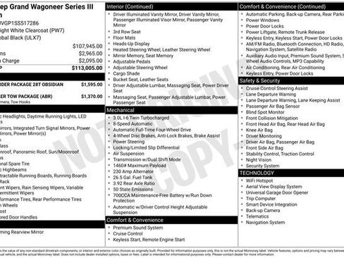 New 2025 Jeep Grand Wagoneer Series III w/ Quick Order Packagew 28T image 28