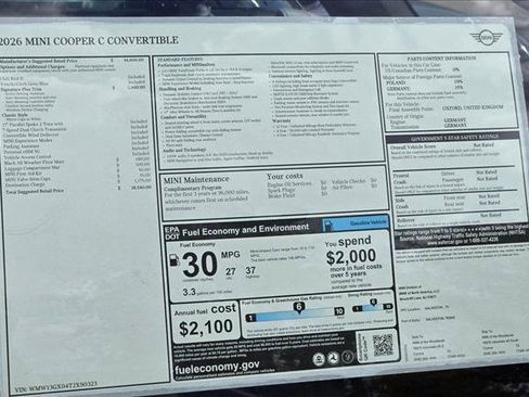 Used 2026 MINI Cooper Convertible FWD image 18