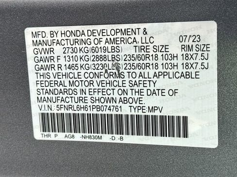 Certified 2023 Honda Odyssey EX-L image 33